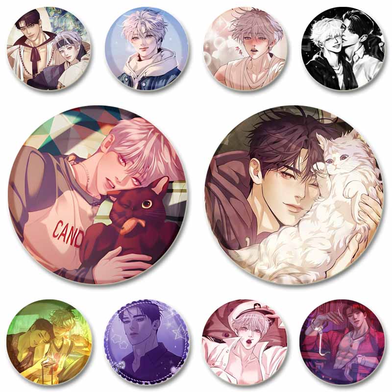 Korean Manhwa Soft Button Pins - Modern Korean Lifestyle ulasan dan harga